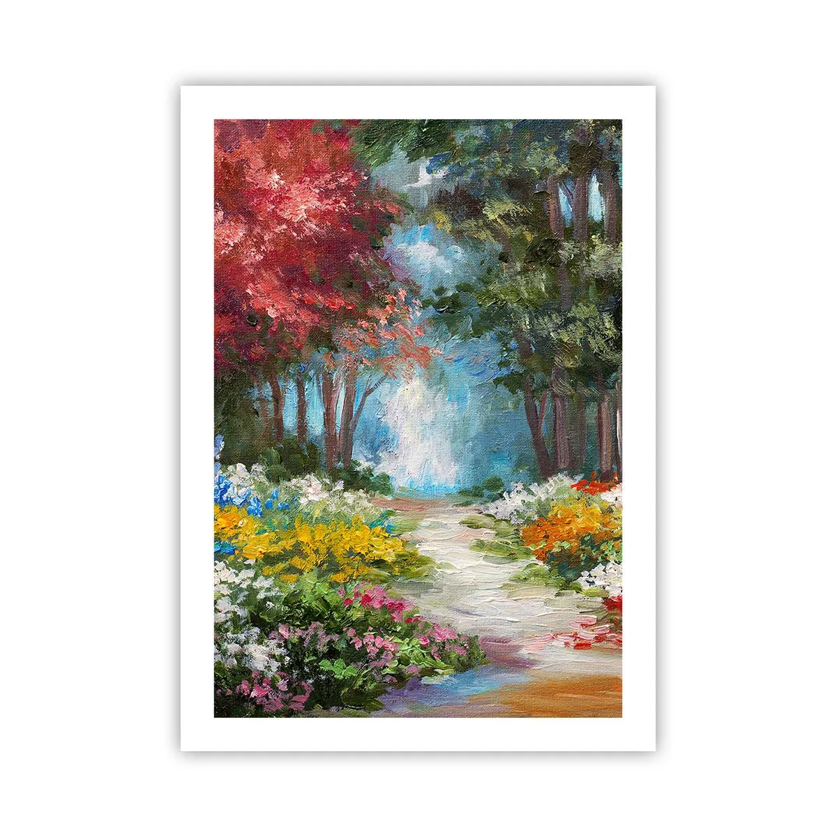Poszter - Erdei kert, virágos erdő - 50x70 cm