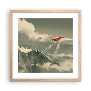 Poszter világos tölgy keretben - Rettenthetetlen úttörő - 40x40 cm