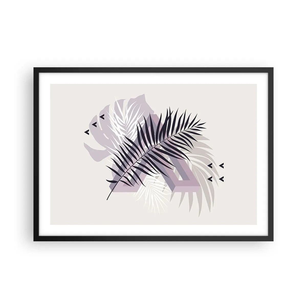 Poszter fehér keretben - Az árnyék árnyéka - 70x50 cm
