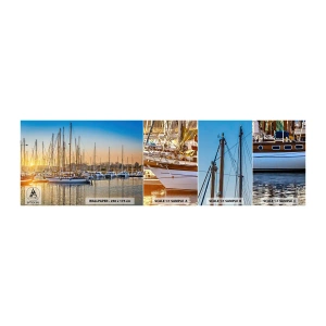 Fotótapéta Minta Öntapadós Deluxe Sticker - A szél is kell aludjon - Tájkép, jachtkikötő, Vitorlás - 100x30 cm