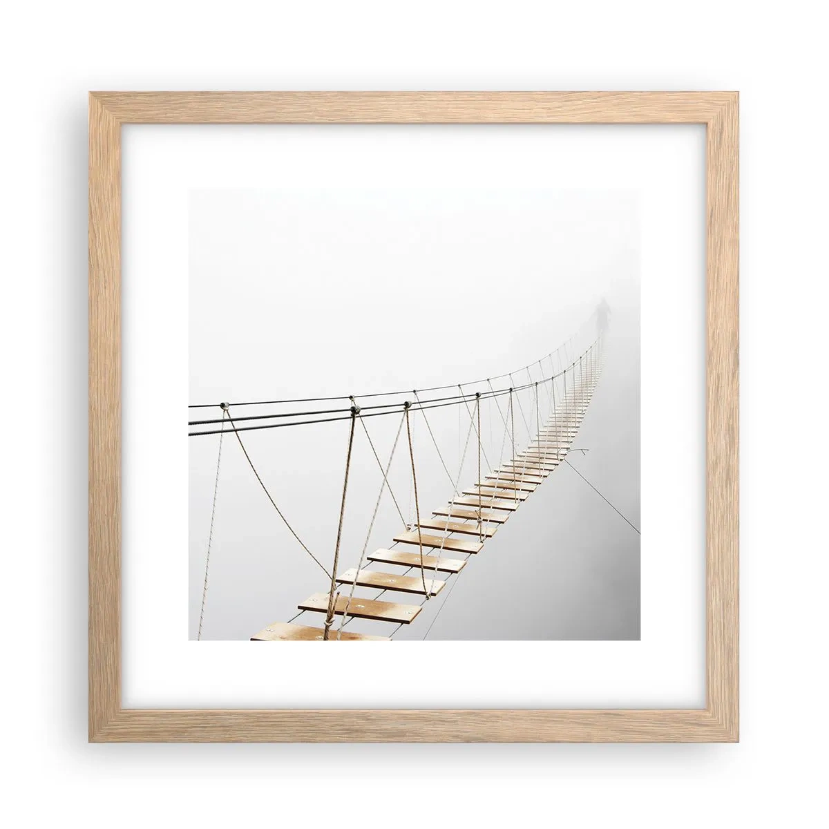 Poszter világos tölgy keretben - Hová vezet? - 30x30 cm