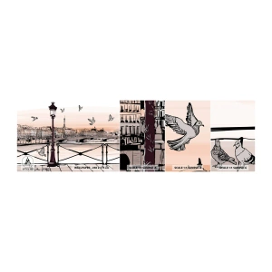 Fotótapéta Minta Standard Eco - Párizs háztetői fölött - Építészet, Város, Párizs - 100x30 cm
