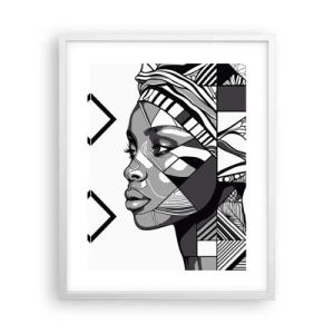 Poszter fekete keretben - Etnikai portré - 40x50 cm