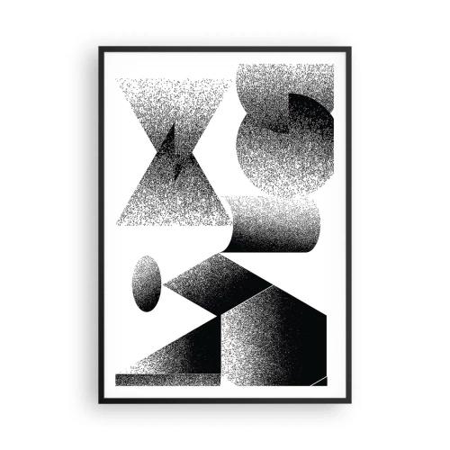 Poszter fehér keretben - Szögek és oválisok - 70x100 cm