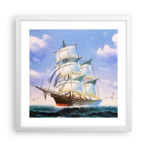 Poszter fekete keretben - Büszkén a széllel - 40x40 cm