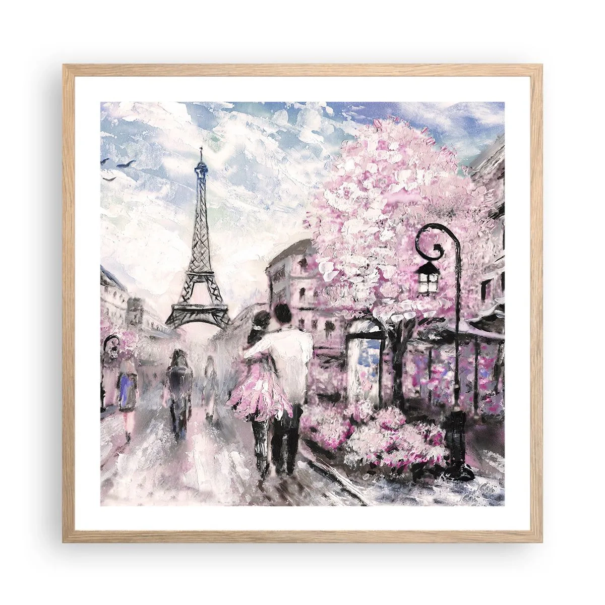 Poszter világos tölgy keretben - Ha szerelmesnek lenni, akkor a... - 60x60 cm