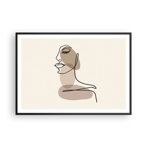 Poszter fehér keretben - Elveszve a saját hangjában - 100x70 cm