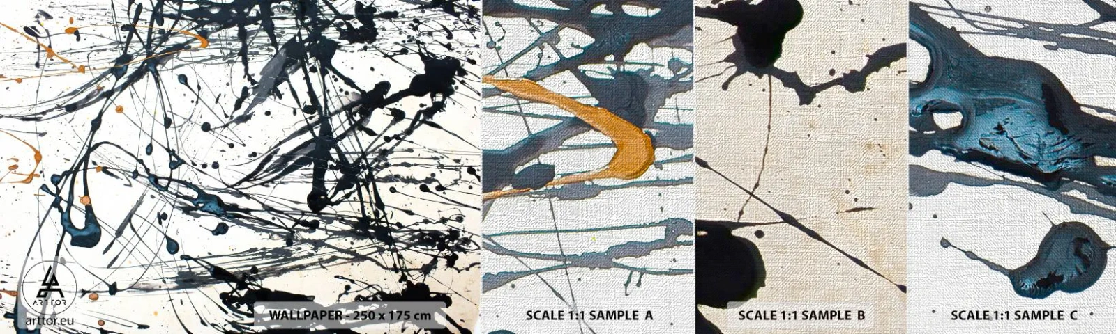 Fotótapéta Minta Premium Canvas - Expresszionista absztrakció - Absztrakció, Darab, Művészeti - 100x30 cm