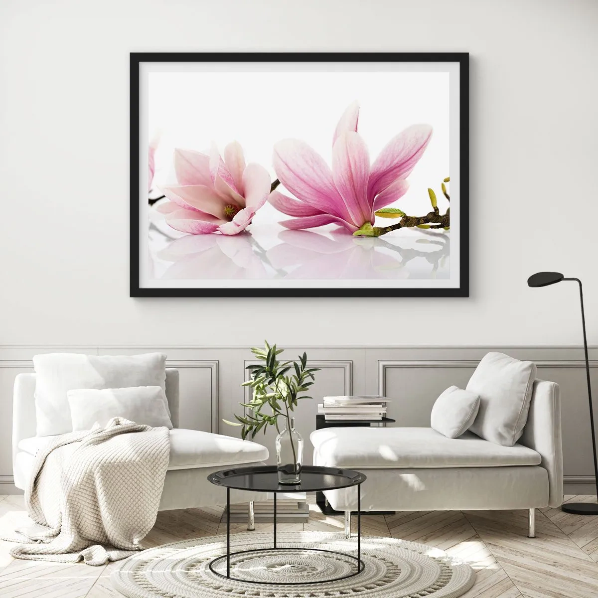 Poszter fehér keretben - Gyengéd, mint a tavaszi szellő - 100x70 cm
