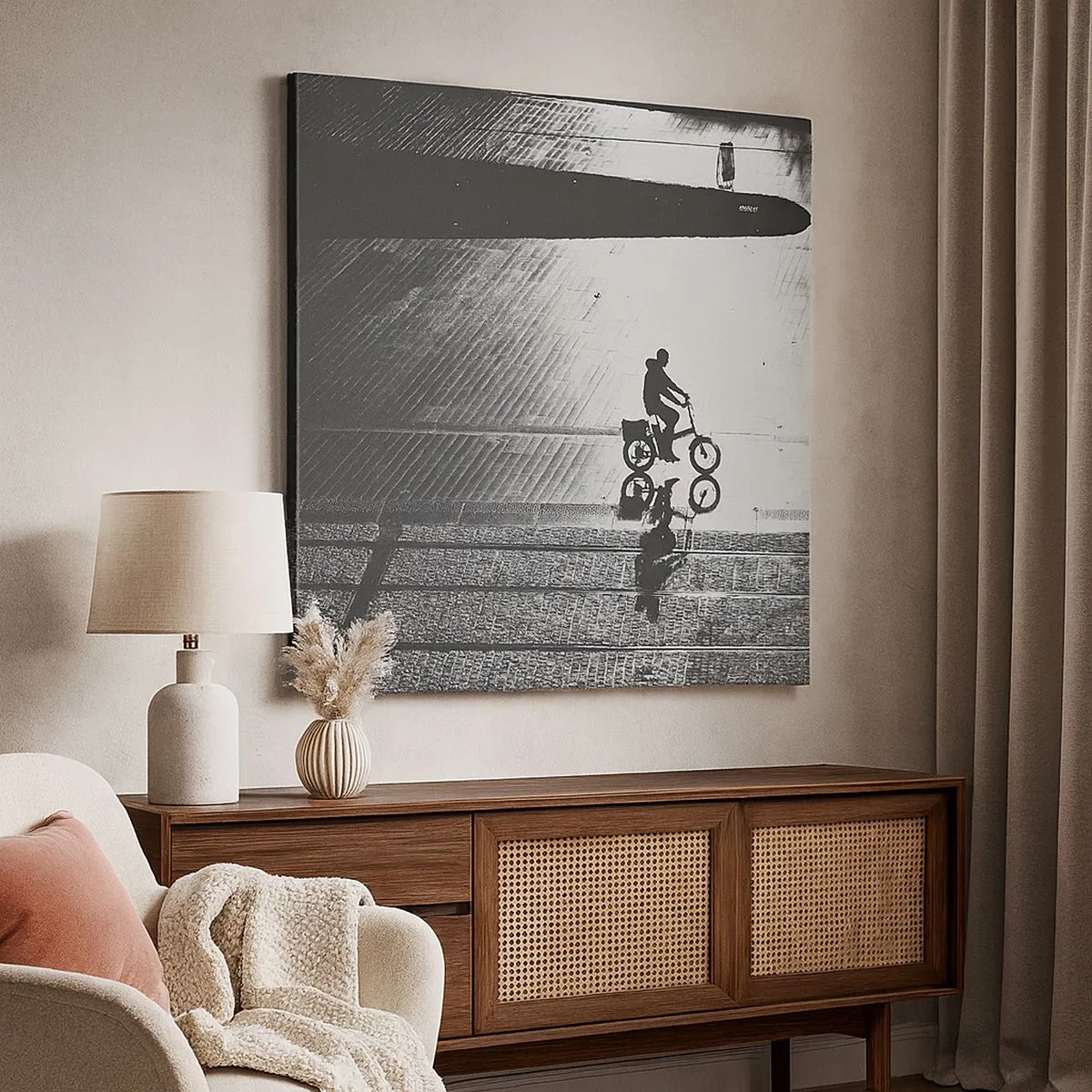 Vászonkép - Előre, a városon keresztül - 30x30 cm