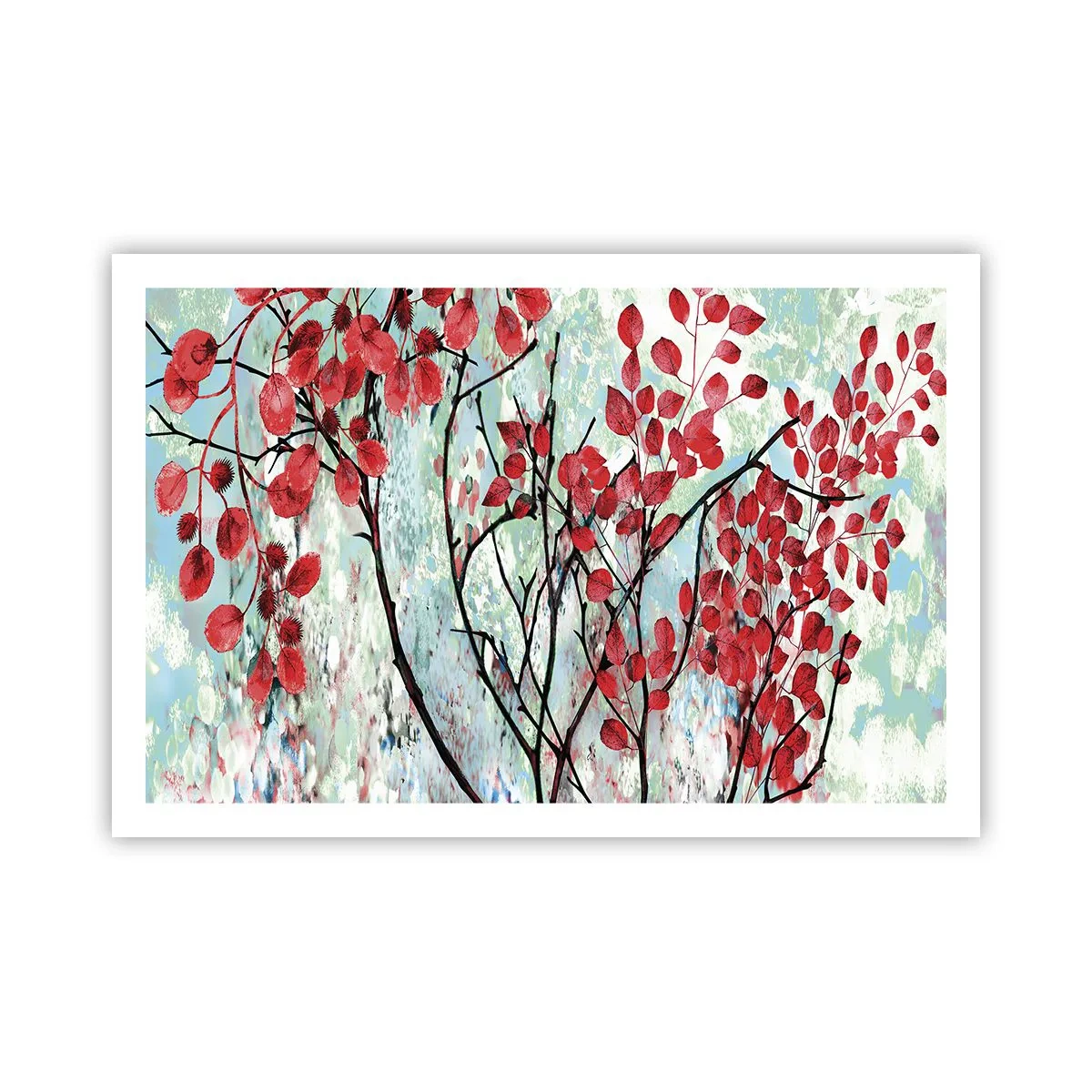 Poszter - Fa skarlát színben - 91x61 cm