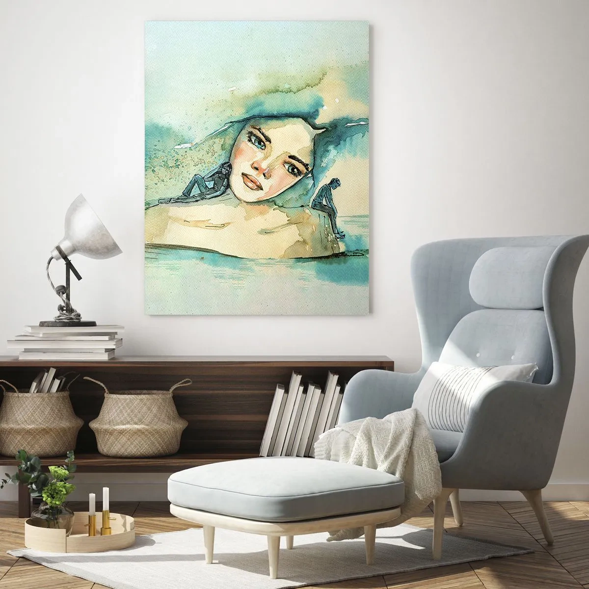 Üveg kép - Am I blue? - 50x70 cm