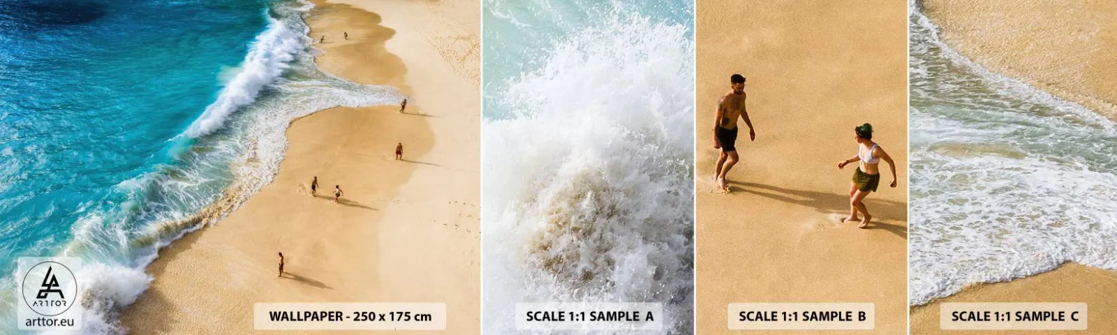 Fotótapéta Minta Standard Eco - Aztán a nap, a tengerpart... - Strand, Óceán partján, Tenger - 100x30 cm