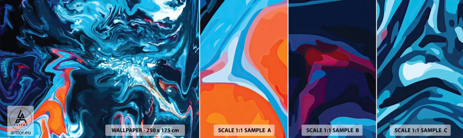 Fotótapéta Minta Standard Eco - Utazás a mennyország közepébe - Absztrakció, Darab, Modern minta - 100x30 cm