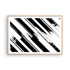 Poszter világos tölgy keretben - Intenzív és dinamikus kompozíció - 100x70 cm