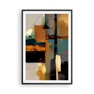 Poszter fehér keretben - Absztrakció - fény és árnyék - 61x91 cm