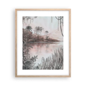 Poszter világos tölgy keretben - Egy 19. századi felfedező naplója - 40x50 cm