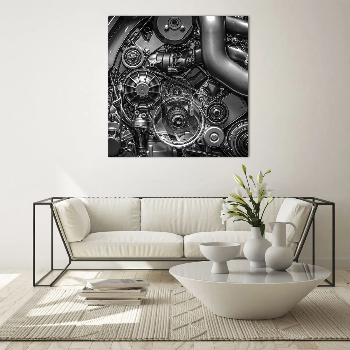 Üveg kép - A mechanika költészete - 40x40 cm