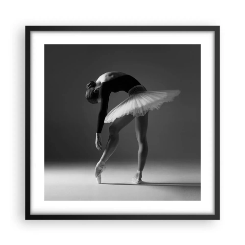 Poszter fehér keretben - Bella balerina - 50x50 cm