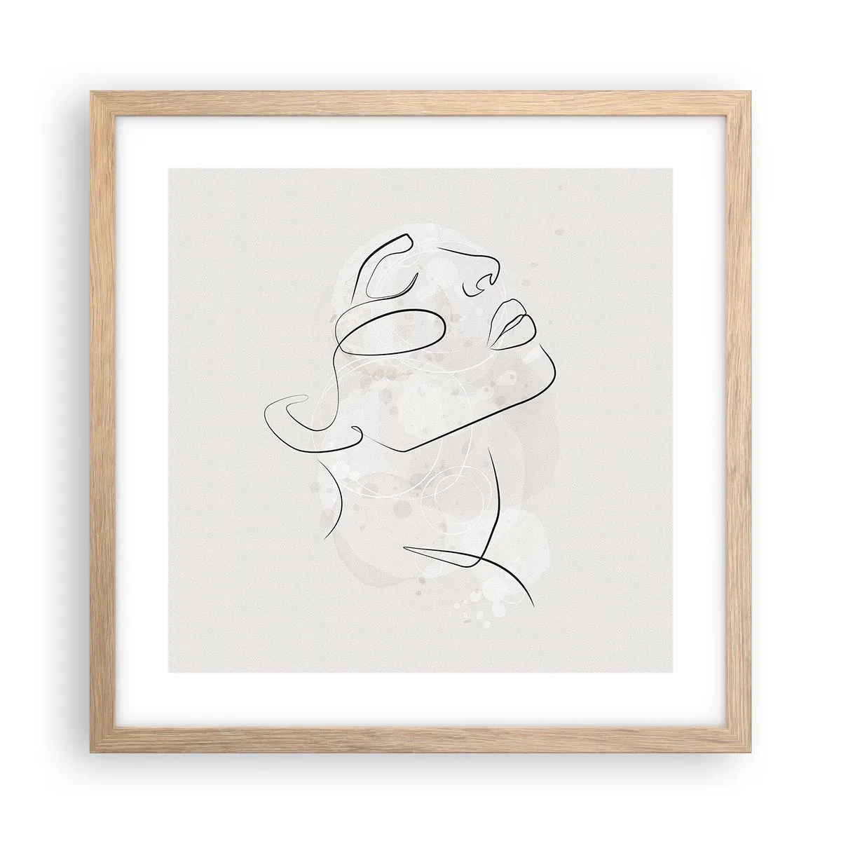 Poszter világos tölgy keretben - Egy álom körvonala - 40x40 cm