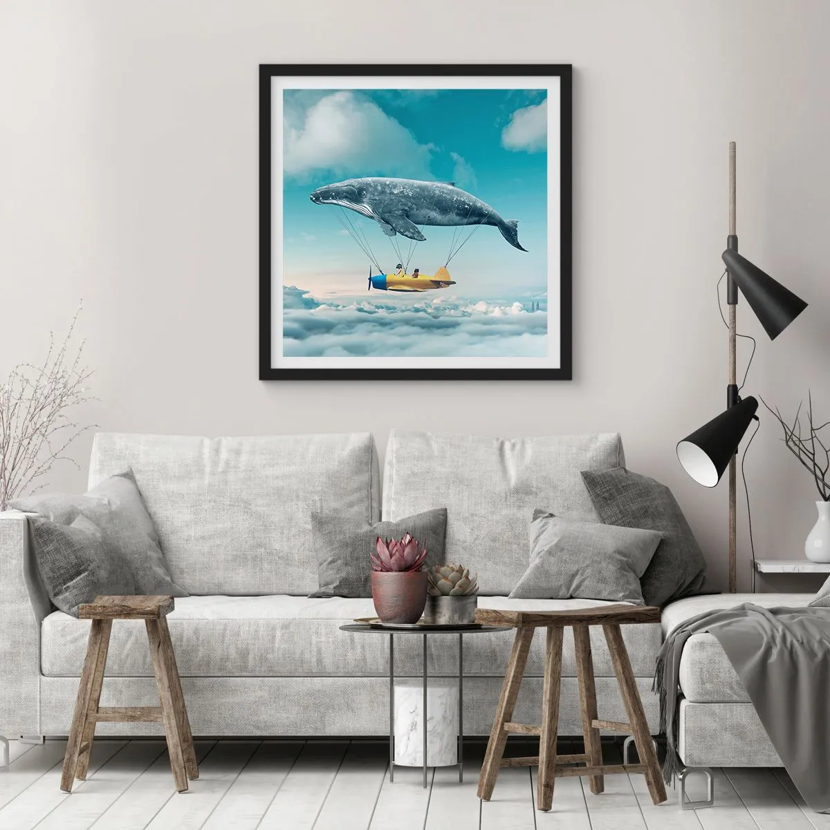 Poszter fehér keretben - Miért is ne? - 60x60 cm