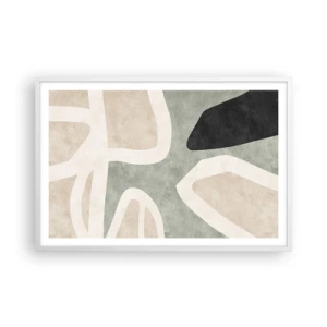 Poszter fekete keretben - Kompozíció fekete témával - 91x61 cm