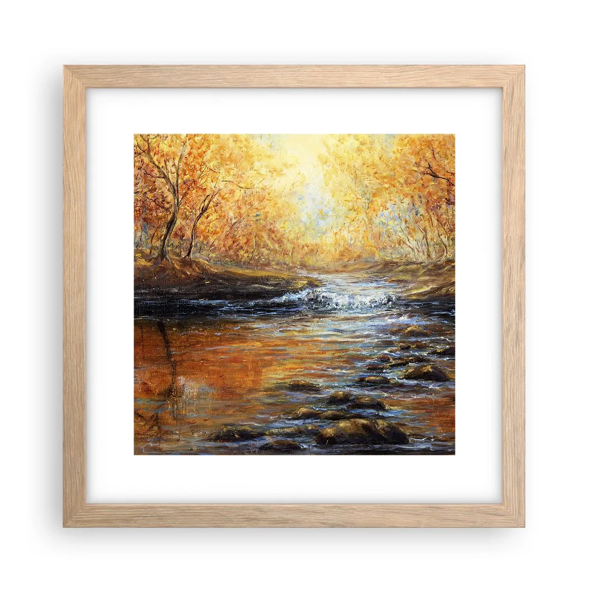 Poszter világos tölgy keretben - Az Arany Patak - 30x30 cm