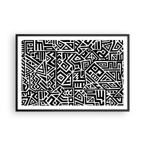 Poszter fehér keretben - Kolumbusz előtti kompozíció - 91x61 cm