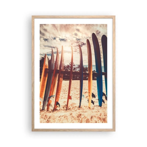 Poszter világos tölgy keretben - Jó éjszakát, holnapig - 50x70 cm