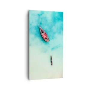 Vászonkép - A Zanzibár strandjain, amikor sok a víz... - 55x100 cm