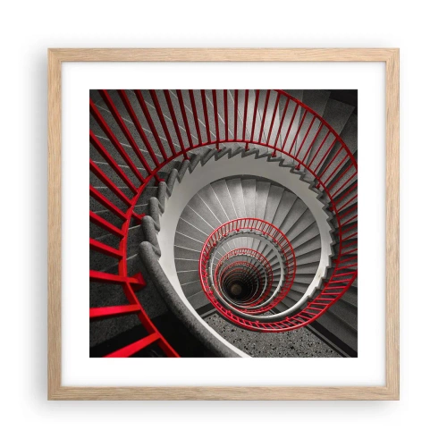 Poszter világos tölgy keretben - Építészeti játékok - 40x40 cm