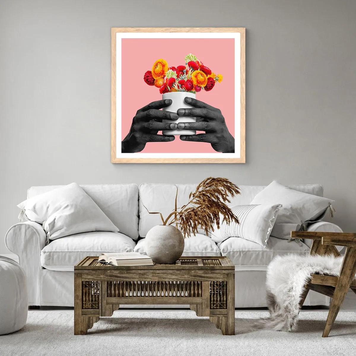 Poszter világos tölgy keretben - Az élet apoteózisa - 60x60 cm