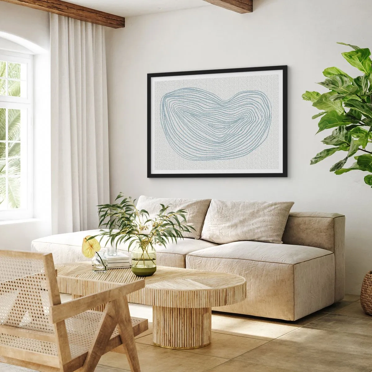 Poszter fehér keretben - Egy csepp mosolya - 50x40 cm