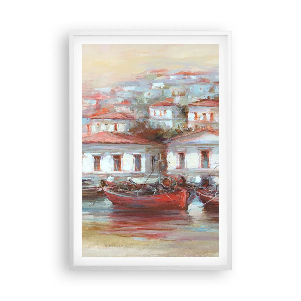 Poszter fekete keretben - Boldog kisváros - 61x91 cm