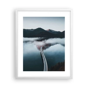 Poszter fekete keretben - Tükörsima víz felett - 40x50 cm