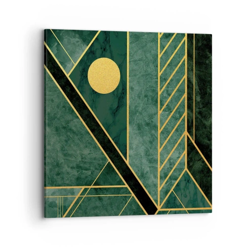 Vászonkép - Az arany és azúrkék dinamikája - 70x70 cm