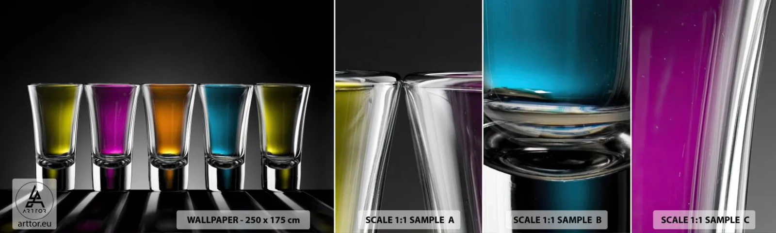 Fotótapéta Minta Standard Eco - Az öröm színei - Gasztronómia, Italok, Szemüveg - 100x30 cm