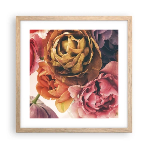 Poszter világos tölgy keretben - Az élet ünnepe - 40x40 cm