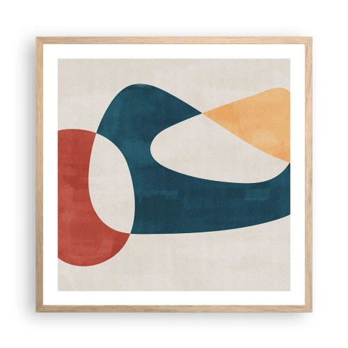 Poszter világos tölgy keretben - Befolyások és metamorfózisok - 60x60 cm