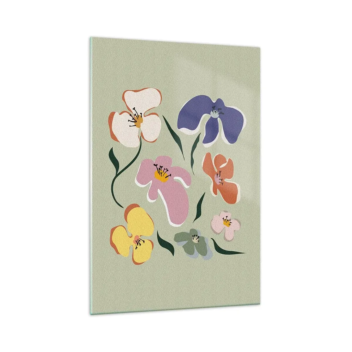 Üveg kép - Árvácskák egy testvérnek - 70x100 cm