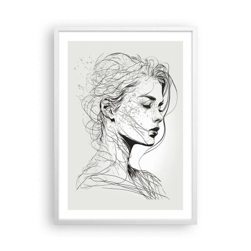 Poszter fekete keretben - Portré álmodozásban - 50x70 cm