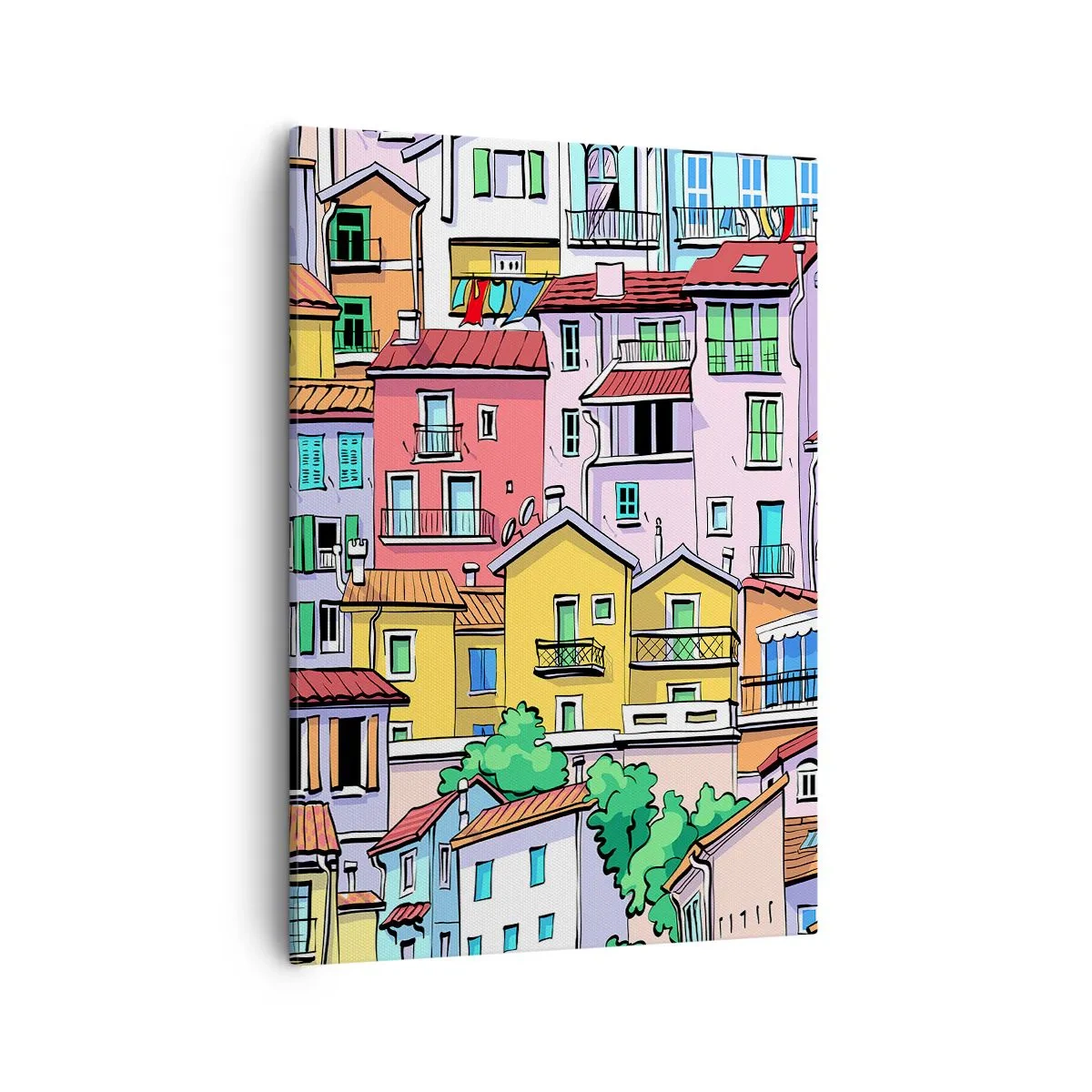 Vászonkép - Vidám város - 50x70 cm