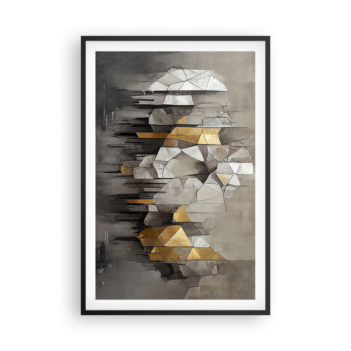 Poszter fehér keretben - Kompozíció jégből és fényből - 61x91 cm