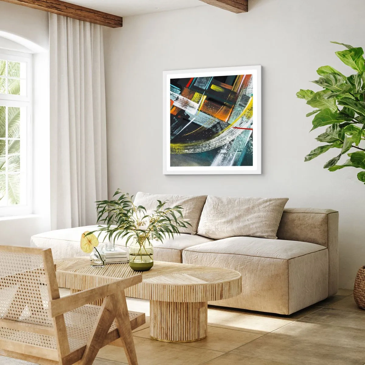 Poszter fekete keretben - A mozgás energiája - 40x40 cm