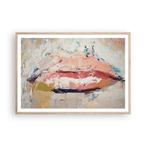 Poszter világos tölgy keretben - Felébreszti az érzékeket - 100x70 cm