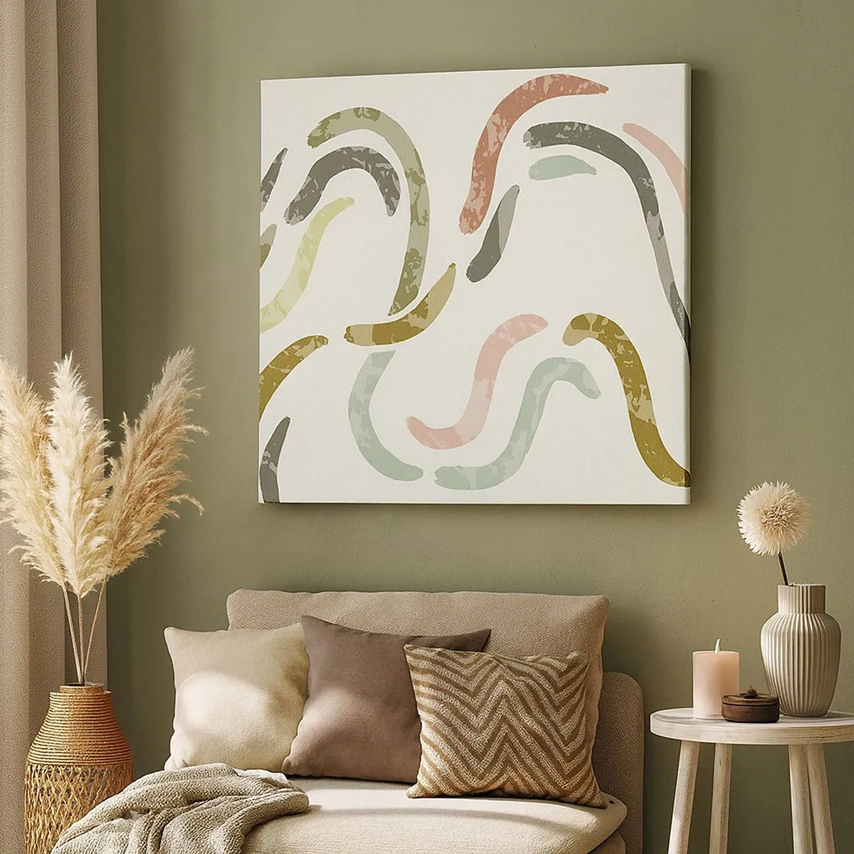 Vászonkép - Az absztrakció vidám tánca - 30x30 cm