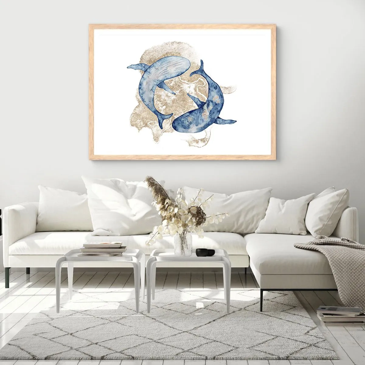 Poszter világos tölgy keretben - Barátság vagy szerelem? - 100x70 cm