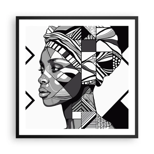 Poszter fehér keretben - Etnikai portré - 60x60 cm