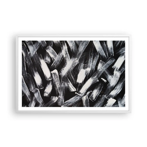 Poszter fekete keretben - Absztrakció az ipari szellemben - 91x61 cm