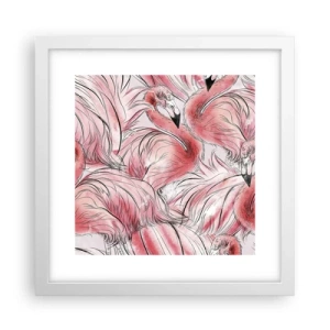 Poszter fekete keretben - Madári  corps de ballet - 30x30 cm